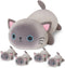 SQEQE Siamese Cat Stuffed Animals 5 in 1, Cute Siamese Cat Plush