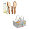 Keababies Baby Hair Brush and Baby Diaper Caddy Organizer - Brush with