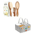 Keababies Baby Hair Brush and Baby Diaper Caddy Organizer - Brush with