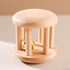 Promise Babe Infant Gym Organic Wooden Rattle, Wooden Bells Rattles for Nursing Shower Gifts, Waldorf Toys