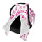 Hcpwzrf Dog Paw Print Heart Pink Baby Car Seat Cover & Nursing Cover