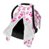 Hcpwzrf Dog Paw Print Heart Pink Baby Car Seat Cover & Nursing Cover