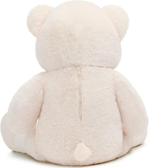 Misscindy Giant Teddy Bear Plush Stuffed Animals, 47 inch for Girlfriend or Kids, White