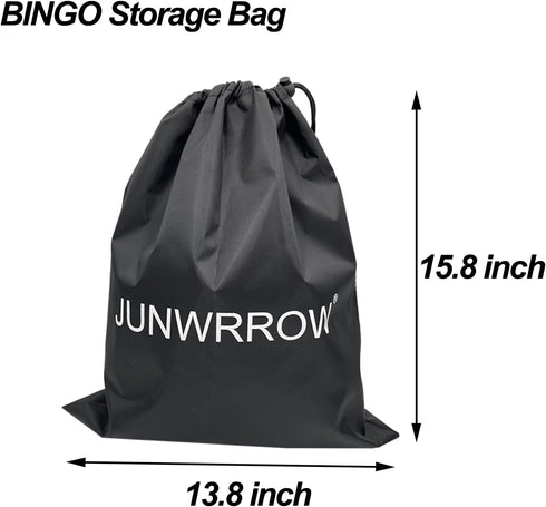 Set 6-Inch Cage,75 Balls,100 Cards,1000 JUNWRROW Deluxe Bingo Game with Storage Bag- Includes Antique Gold Rotary