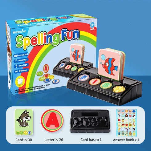 3+ 30 26 Matching Letter Game for Preschooler Age - Self-Correcting Word Puzzles Boost Spelling, Reading, Alphabet