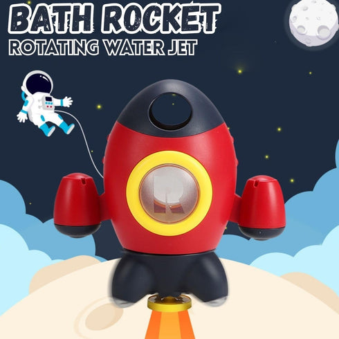 Baby Bath Toys - Space Rocket Shape Bathtub Toys for Toddlers with Rotating Fountain - Fun Shower Toys for Infants Aged