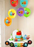 Cartoon Monster Theme First Birthday Party Decorations - Banner, Balloons, Cupcake Toppers for Boys Bday