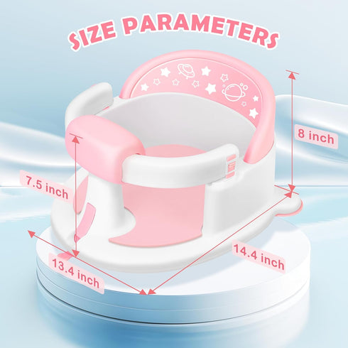 6 Baby Bath Seat for Babies Months & up,Baby Bath Seat,Non-Slip Toddler Bath Seat, Sit Up Bath Seat for Baby,Safe