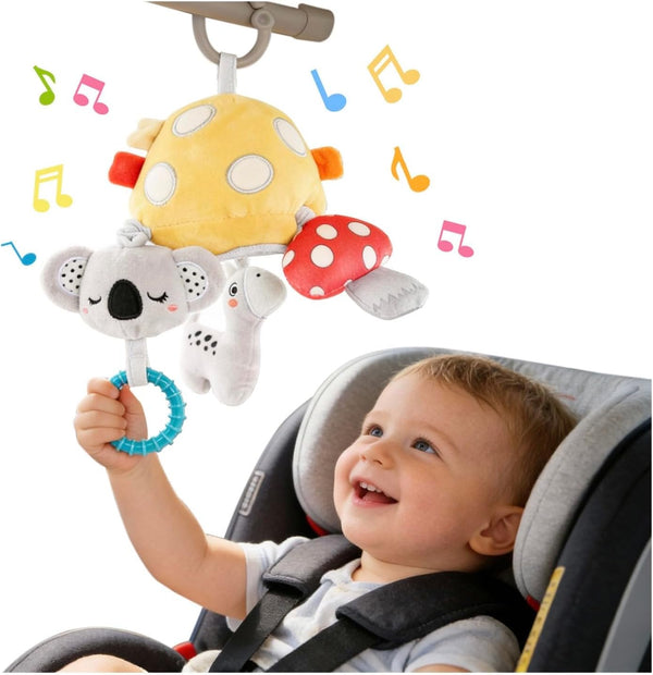littlove Musical Baby Pull Vibration Toy for Car Seat 6-12 Months, Travel Sensory