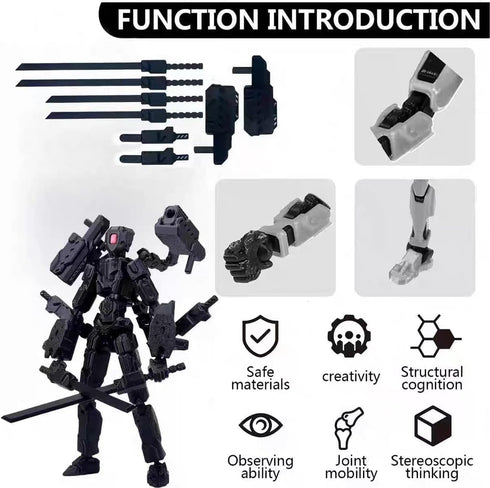 MMXBGS T13 Set, 3D Dummy 13, 13 6 13 13 Action Figure Printed Titan with Arms, T Multi-Jointed Movable, Lucky Robot