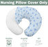 Summer Blue Lobster Bows Stripe Baby Nursing Pillow Covers for Boy Girl Lobsters Sea Ocean Stripes Nursing Slipcover