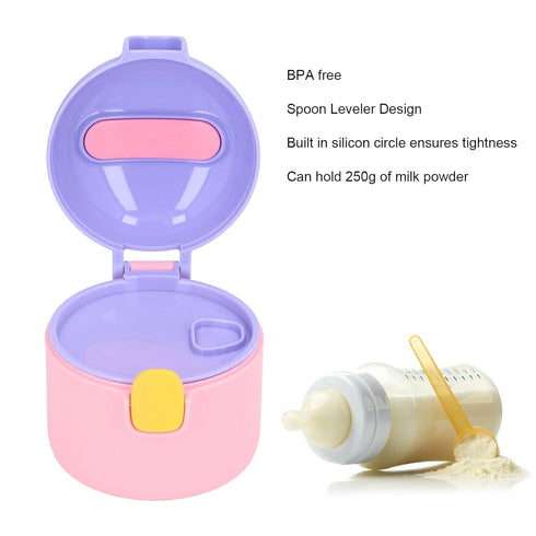 Srliya 250ml Baby Formula Dispenser, Portable Formula Container for Travel, Milk Powder Container Portable Food Grade