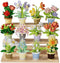 YEIBOBO 12-Piece Flowers and Plant Building Set: 2531 Pieces for Home Decoration, Bonsai, or Adult Building Toys