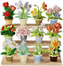 YEIBOBO 12-Piece Flowers and Plant Building Set: 2531 Pieces for Home Decoration, Bonsai, or Adult Building Toys