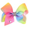 Baby Girls Hair Clips Rainbow Ribbon Hair Bows Colorful 4 Inch Pride Hair Accessories for Toddlers (Pink)