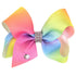Baby Girls Hair Clips Rainbow Ribbon Hair Bows Colorful 4 Inch Pride Hair Accessories for Toddlers (Pink)