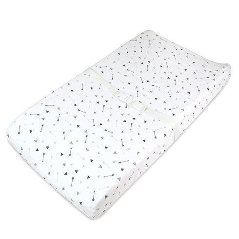 American Baby Company 2 Pack Printed 100% Cotton Knit Fitted Contoured Changing Table Pad Cover - Compatible with Mika