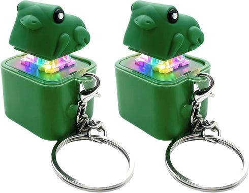 SOMAREM Frog Croaking Fidget Toy, Frog Croaking Keychain With Sound LED lights, Rechargeable