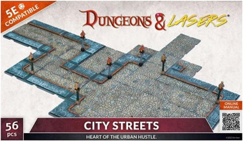 Archon Studio Dungeons & Lasers: City Streets Miniature Terrain - Unpainted Compatible with DND Tabletop RPG