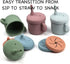 The Best Baby Toddler Drinking/Training/Snack Cup Set, 5 Piece 8.5oz Silicone (Ruby Rose)