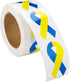 250 Small Blue & Yellow Ribbon Awareness Stickers for Support Ukraine and Down Syndrome Awareness
