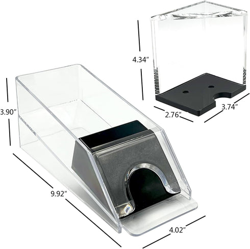 SEETOOOGAMES Blackjack Shoe Discard Tray - Poker Cards Dealing Shoe with Discard Holder - Clear Acrylic Card Dispenser