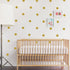 80pcs Gold Polka Dot Wall Decals – Removable Vinyl Stickers for Kids Nursery, Easy Peel Circle Decorations