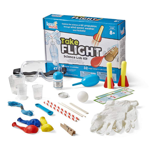 hand2mind Take Flight Science Kit, Toy Rocket Launcher for Kids Ages 8-12, 18 Science Experiments, STEM Toy