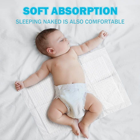 sundee 50 Pack Baby Disposable Changing Pad, Soft Non-Woven Fabric Breathable Waterproof Underpads, Portable Leak-Proof