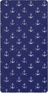 Mazeann White Boat Anchors Crib Sheets Soft Breathable Fitted Cotton Baby Crib Sheets