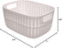 Simplify 2 Tone Sailor Knot Plastic Storage Tote, Decorative Basket for Closet Organization and De-cluttering