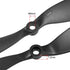 9047 9x4.7 Inch 2-Vane 2 uxcell RC Propellers CW CCW Fixed-Wing for Airplane, Nylon Black Pair with Adapter Rings