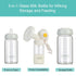 8oz (4 COMI Wide Neck Glass Breastmilk Collection n Storage Bottle, with Screw Ring Sealing Disk; Re-markable Sealing