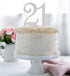 Bling Crystal Rhinestone 21 Birthday Cake Topper, Best Keepsake for 21st Party Decorations