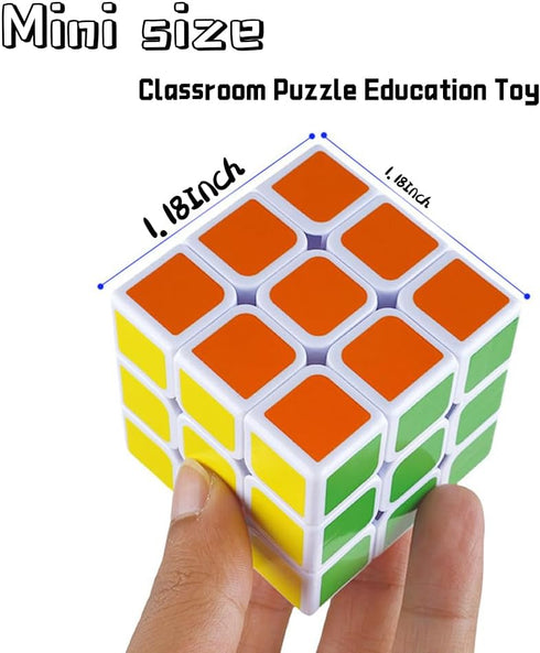 Hairy hand 48 Pack 1.18in 3x3 Mini Cube Puzzle Party Favors for Kids, Magic Cube School Rewards & Classroom Prize