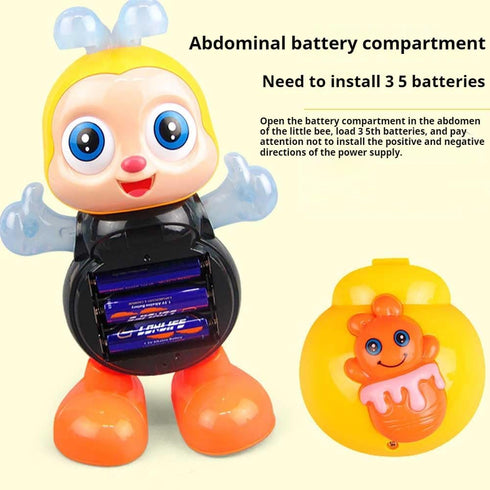 Dosurgorn Dancing Bee Toy with Music & LED Lights Juguete de Abeja Bailarina con Sonidos y Luces para Nios, Preschool