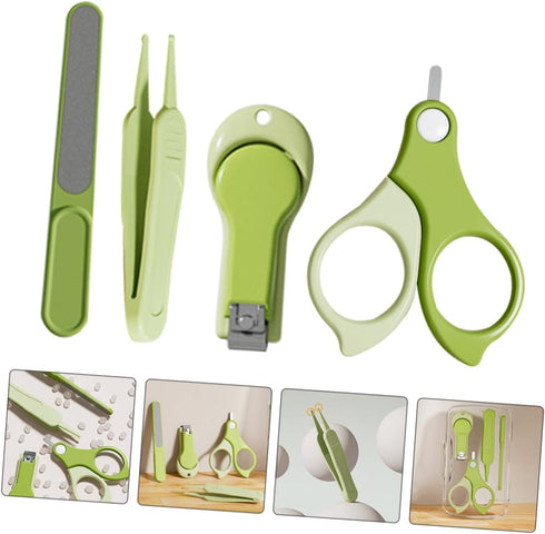 VANZACK Set Trimmer Nail Clipper Fingernail Clippers Newborn Nail Kit with Safety Guard Portable Healthcare