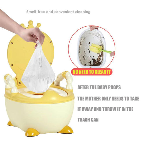 Cover,17x8Inches,Clear,200pieces OULIGET Potty Chair Liners with Elastic, Portable Potty Training Bags, Potty Refill