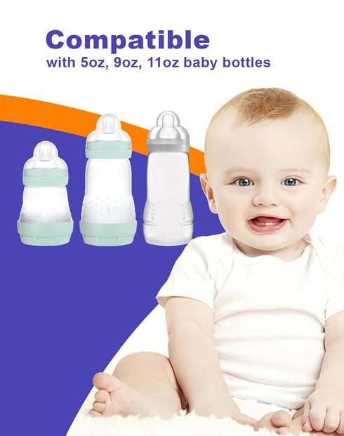 4 Count Baby Bottle Handles for Mam Bottle, Bottle Holder for Baby