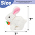 Hopearl Interactive Electronic Pet Plush Bunny - Hopping Rabbit with Carrot, Sounds, Movements for Toddlers, White, 7''