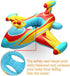 OVV Swimming 1-4 Summer Baby Pool Float Float Boat with Steering Wheel Horn for Kids Toddlers Age Boys Girls Inflatable