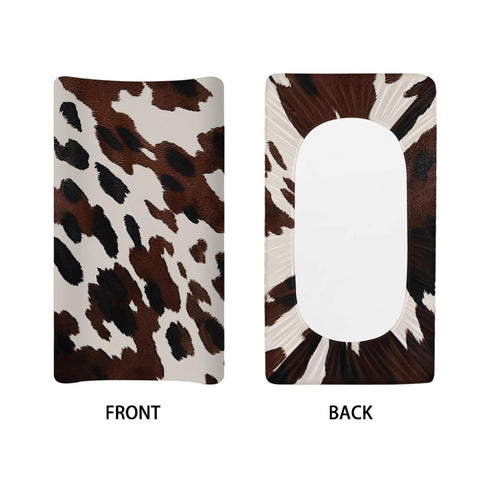 Brown Cows Print Changing Pad Covers for Baby Boys & Girls - Ultra Soft Breathable Diaper Covers, 32"x16"