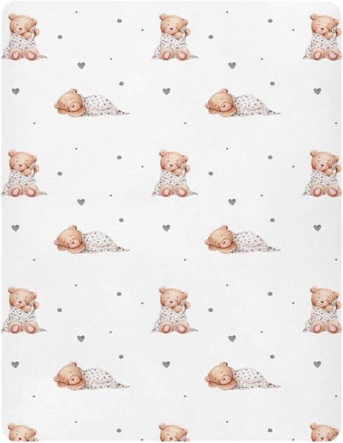 52 28 9In, g344134529p821c876s1914 vvfelixl Crib Sheets for Boys Cute Sleeping Teddy Bears Toddler Baby Girl Sheets