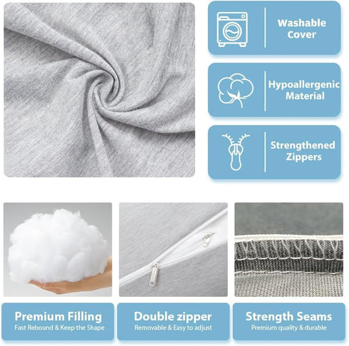 55in Chilling Home Pregnancy Pillow, Pregnancy Pillows for Sleeping, U Shape Body Pillows for Adults, Maternity Pillow