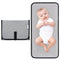 Baby Changing Pad, Portable Waterproof Travel Changing Station for Newborn Girl & Boy, Compact Grey