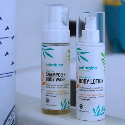 Mambino Organics Daily Essential Face and Body Lotion, Coconut + Primrose, 5 Fluid Ounces