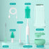 Electric Bottle Brush Cleaner, Portable Rechargeable Baby Bottle Cleaner Kit for Travel with Silicone Nipple & Straw