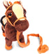 Smalody Plush Interactive Toy, Animated Walking Pony Electronic Pet Horse with Leash Pony Robot Plush Stuffed Animal