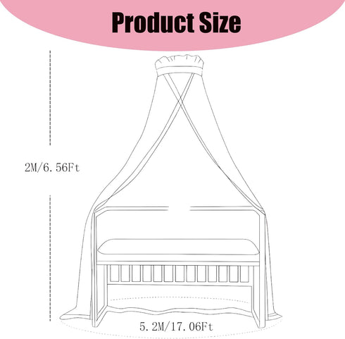 RVKXHD 2025 50D Baby Crib Bed Mosquito Net:Crib Canopy, Princess Bed Canopy, New Breathable Mesh Crib Tent, Mosquito