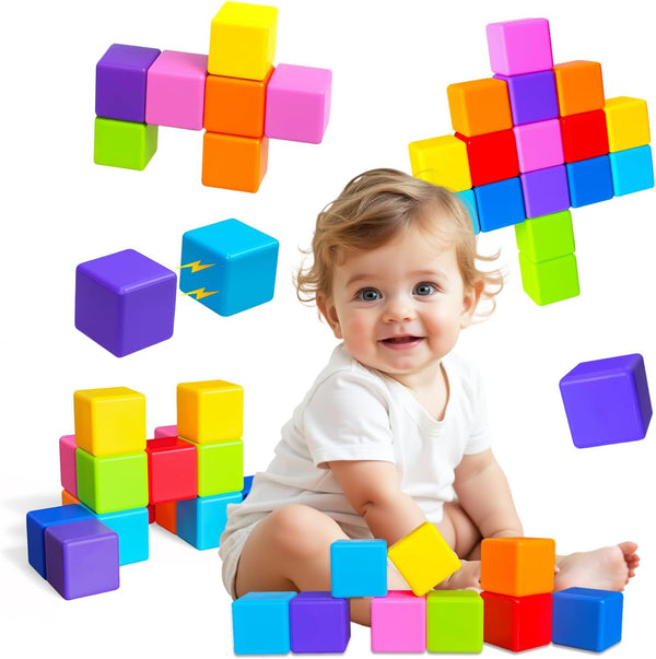 Pairez Toys Magnetic Blocks, Large Magnetic Building Blocks for Toddlers, 1.65 Inch